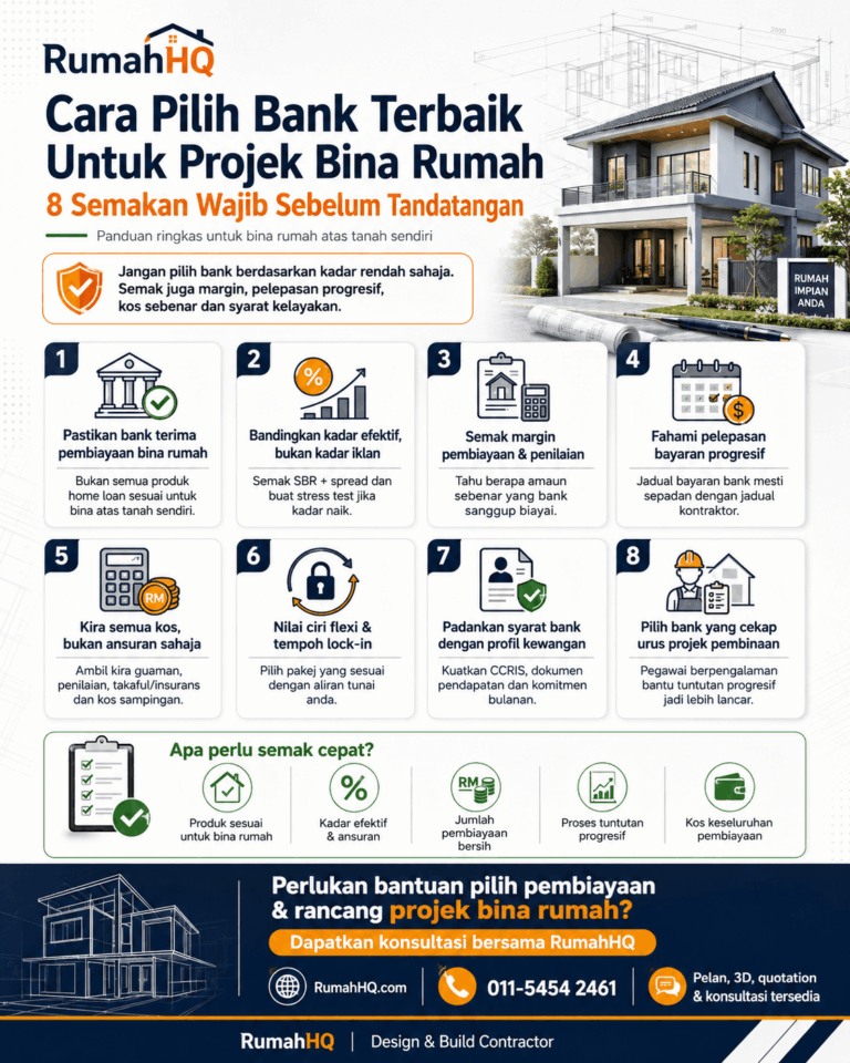 Cara Pilih Bank Terbaik Untuk Projek Bina Rumah: 8 Semakan Wajib Sebelum Tandatangan—Silap Pilih, Duit Boleh Tersekat Tengah Jalan! | RumahHQ 5 Cara Pilih Bank Terbaik Untuk Projek Bina Rumah 8 Semakan Wajib Sebelum Tandatangan—Silap Pilih Duit